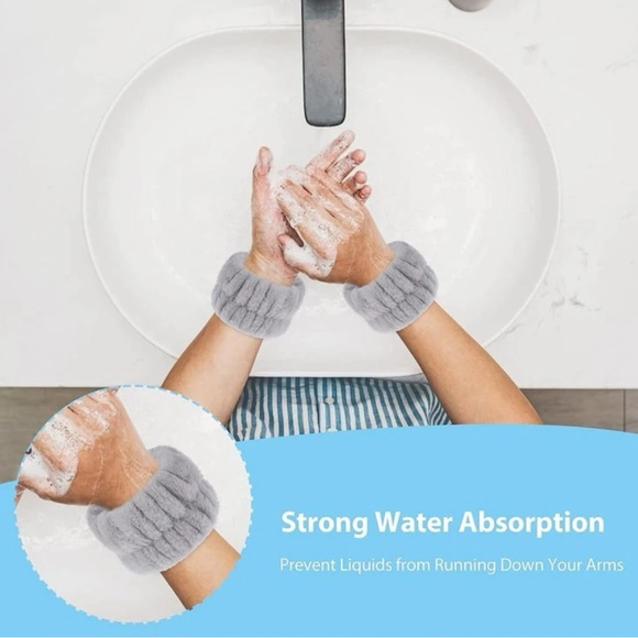 A Face Wash Set of Spa Headband and Wrist Washband - Picture 6 of 7